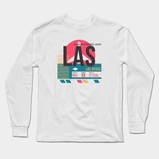 Las Vegas (LAS) Airport // Sunset Baggage Tag Long Sleeve T-Shirt